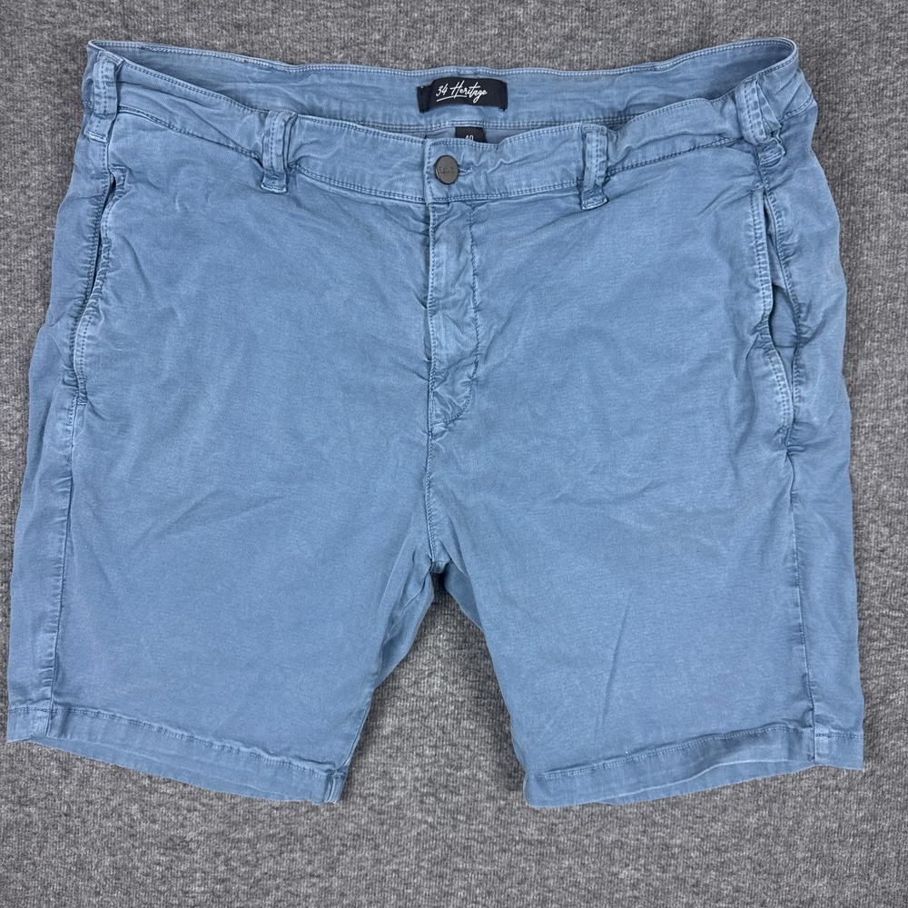 34 Heritage Shorts Mens 40 Blue‎ Preppy Chino Golf Performance 8" Stretch